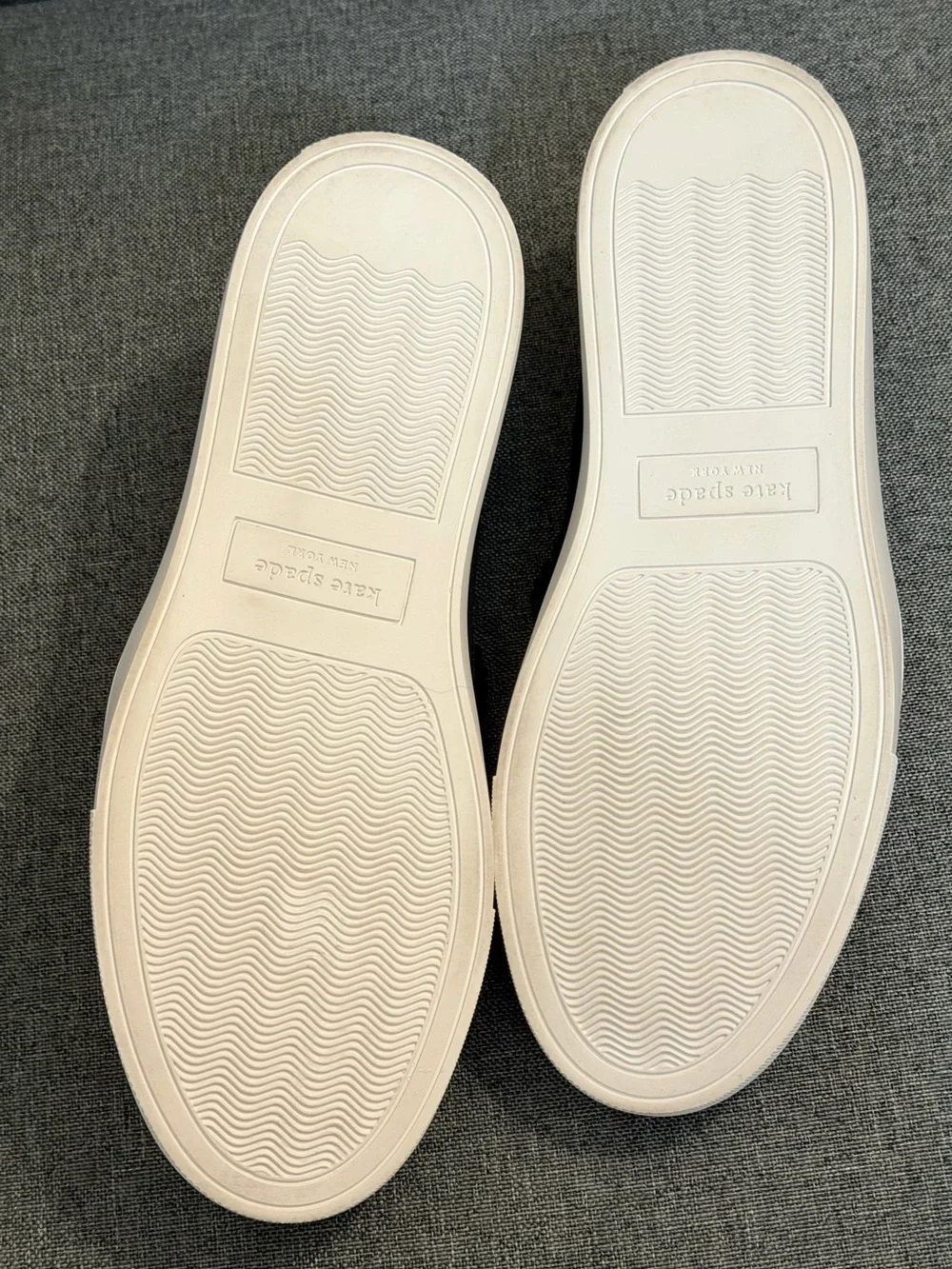 Women’s Navy Slip-On Sneakers  - Scalloped Detail